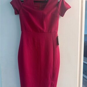Elegant Red Off-Shoulder Dress